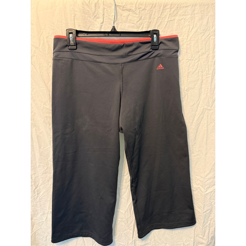 Adidas Climacool Womens Capri Leggings Black Pink Athletic Crop Pants Large